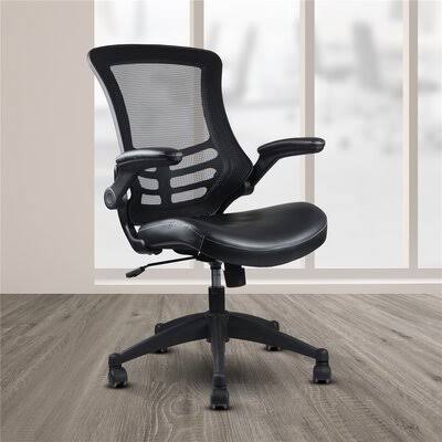 Stylish Mid-Back Mesh Office Chair with Adjustable Arms, Black Inbox Zero TOQ1_N0VGQ15