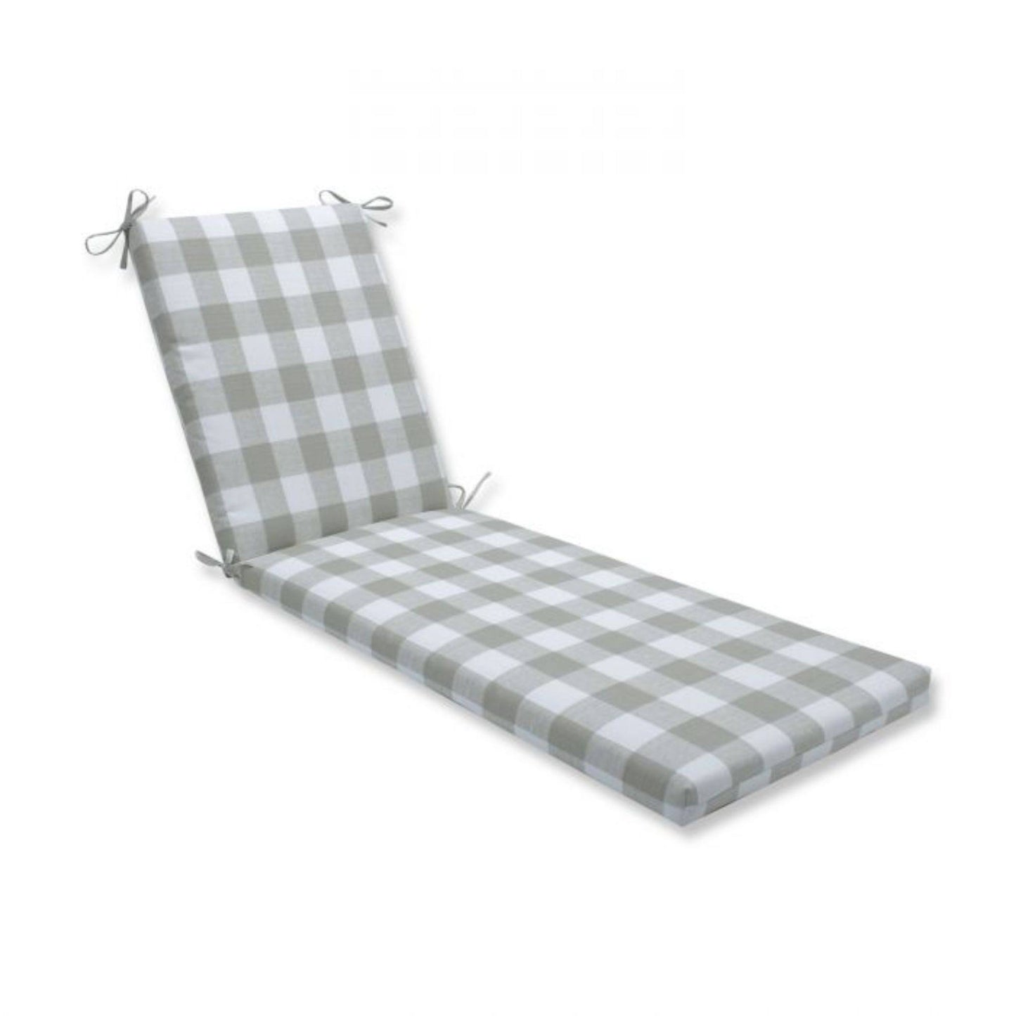 80x22 Tan Brown and White Plaid Outdoor Patio Chaise Lounge Cushion JQA1_V3EPY40