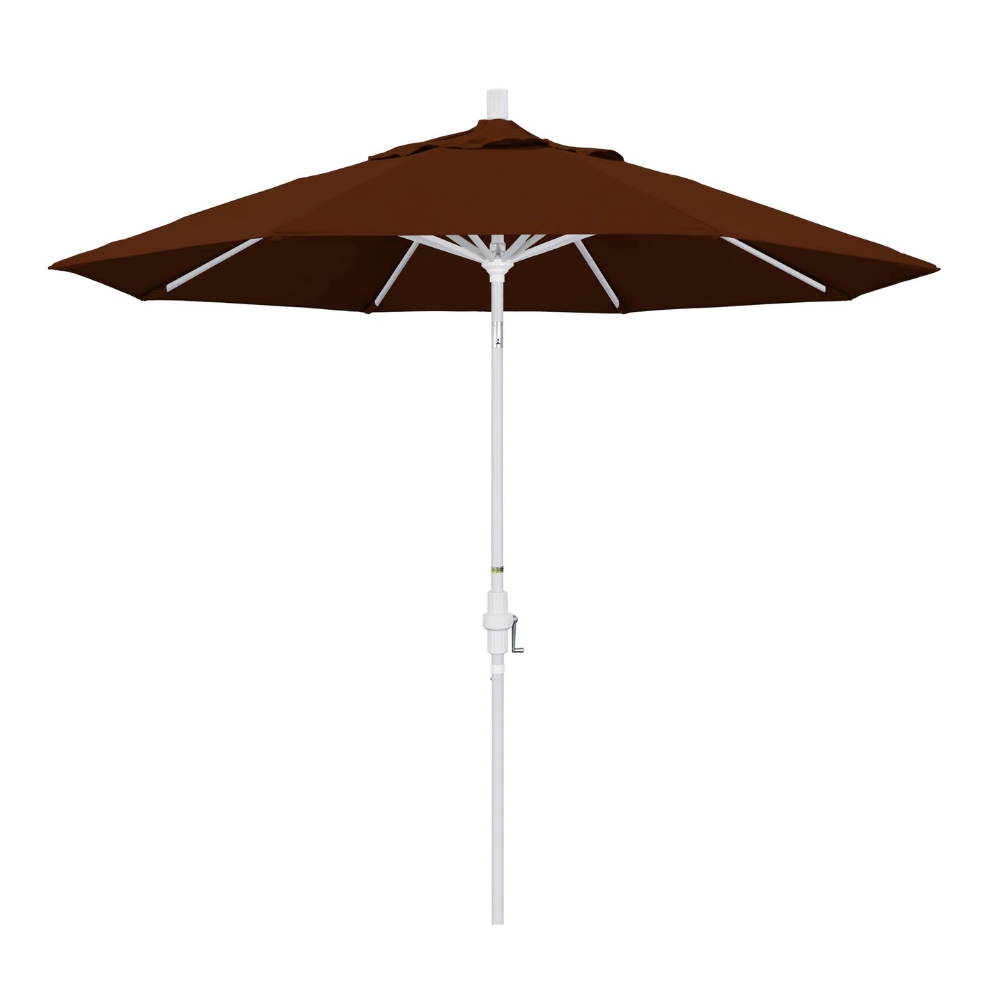 California Umbrella GSCU908170-SA40 9 ft. Aluminum Market Umbrella Collar Tilt - Matted White-Pacifica-Brick SII5_I1WUG13