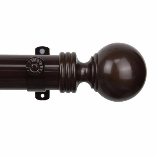 Rod Desyne Sphere 1.5x22 Non Telescoping Curtain Rod, Cocoa - 21 ft HCY8_R4BKT54