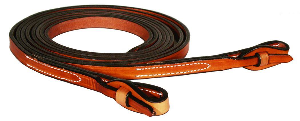 Circle Y Goodnight Split Reins Black ZLL1_Z8TJD36