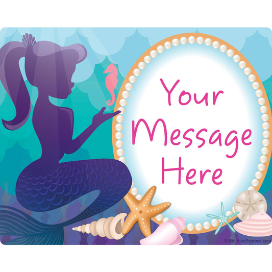 Mermaid Under The Sea Personalized Rectangular Stickers (Sheet of 15) WTV5_U1RKD74