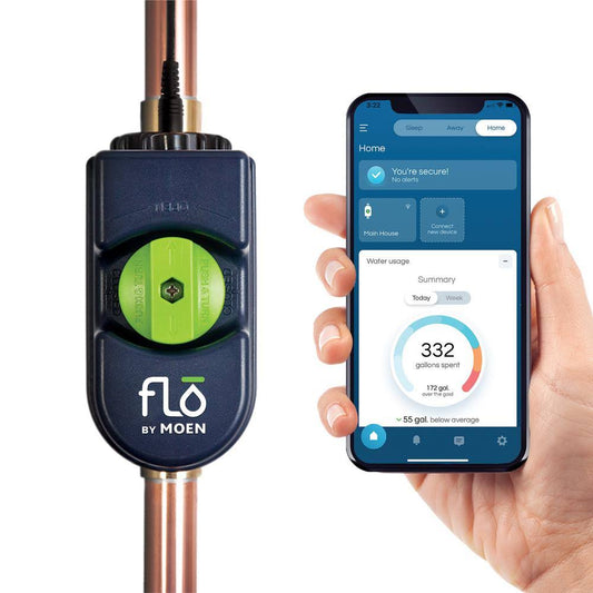 Moen 900-001 Flo Leak Detection Water System and Flo by Moen 920-004 Smart Water Detector ECK8_C9QOI57