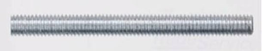 Peco 1X3Trz 1-8 x 3 Threaded Rod Zinc Plated 1 XEW8_P4ETK92