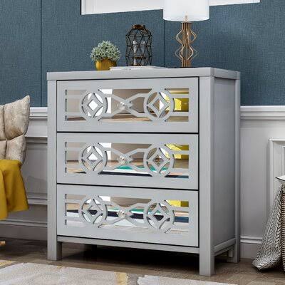 Billiot 3 Drawer Accent Chest Rosdorf Park Color: Silver MRI5_F5TLE26