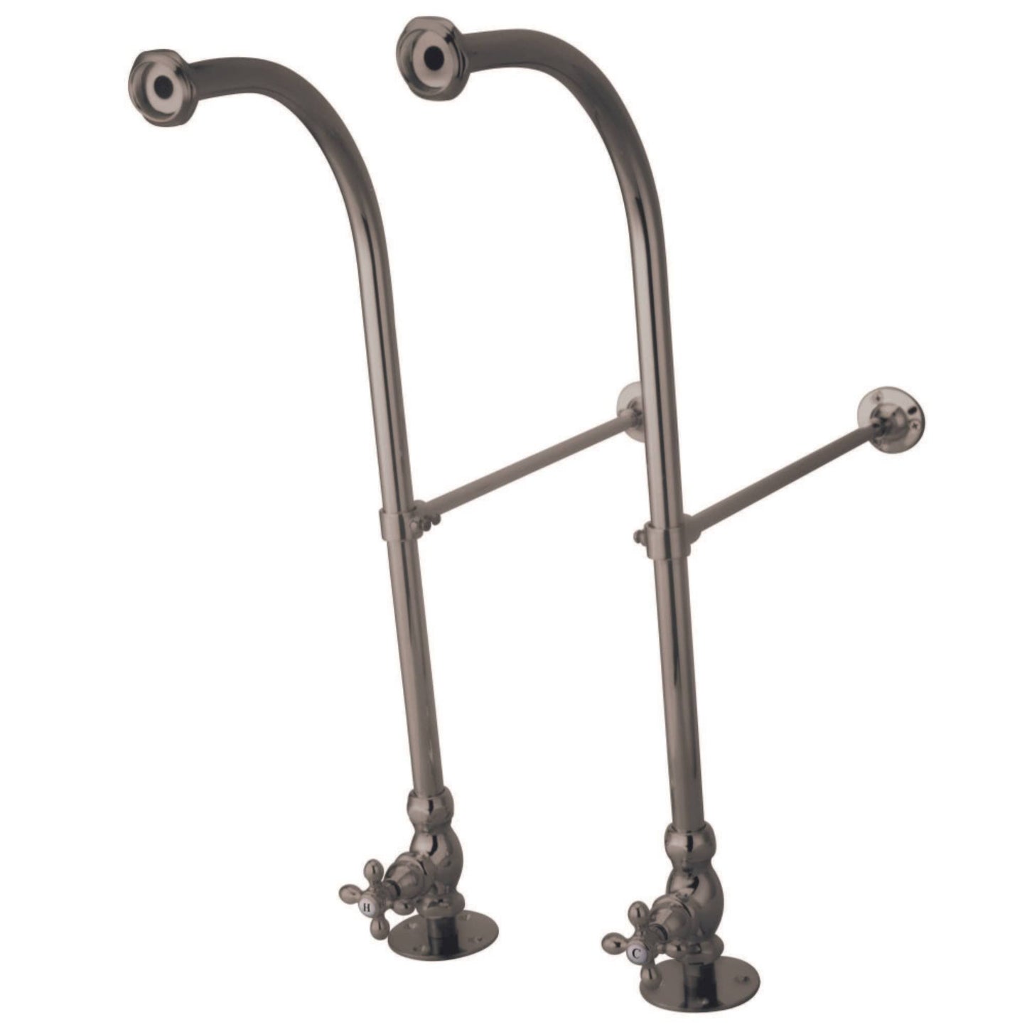 Kingston Brass Rigid FreeStand Supplies with Stops Brushed Nickel JJO4_I3TOS55