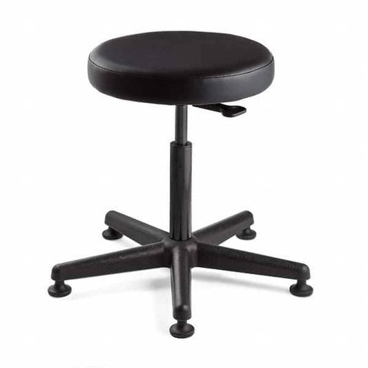 Bevco 16x22 Wide x 16x22 Deep x 23 to 33x22 High, Adjustable Backless Stool - Vinyl Seat, Black | Part #3500-V-BLK OIS1_V1IRC77