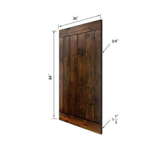 Paneled Wood Painted Barn Door with Installation Hardware Kit Akicon Size: 38x22 x 84x22 DFD4_N3NTS17