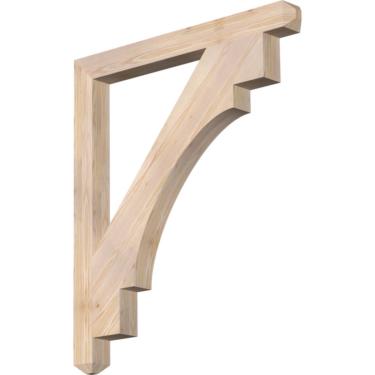 Ekena Millwork BKT04X38X44MRC04SDF 3 1/2x22W x 38x22D x 44x22H Merced Craftsman Smooth BRACKET, Douglas Fir ECE0_I0XWG34