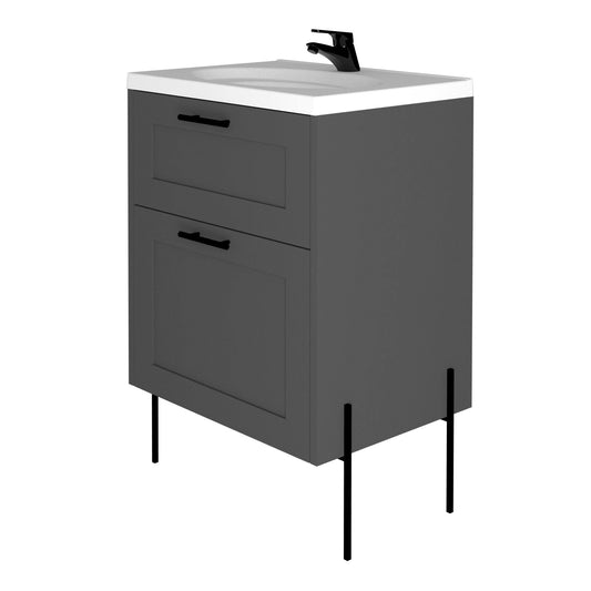 Svedin 24in Bathroom Vanity in Matte Gray - Matte Grey XOM9_Z4RSJ73