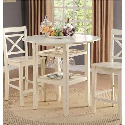 Addalyn Counter Height Table in Cherry Gracie Oaks Color: Cream YKN0_F9GVT10