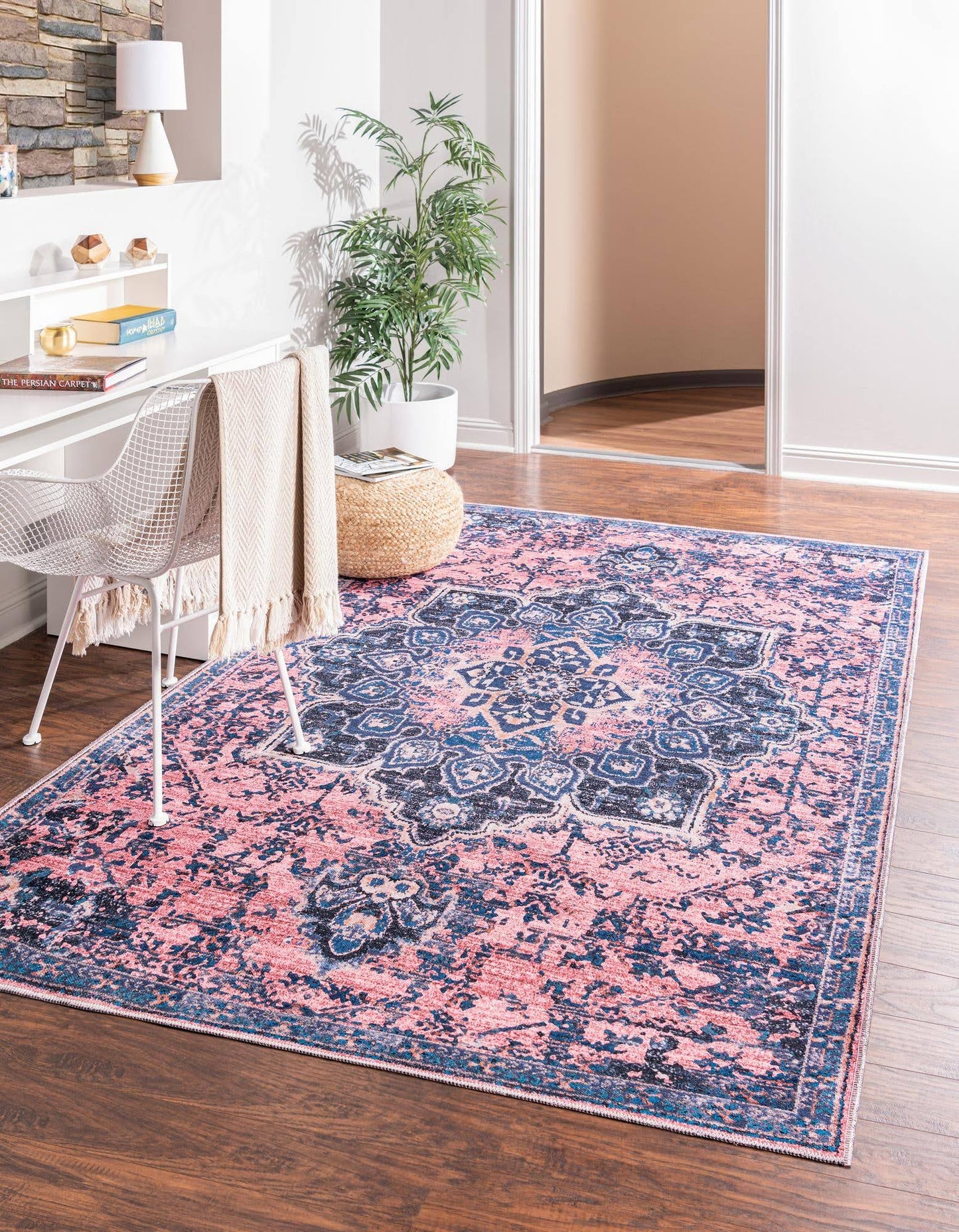 Francesca 8x10 Salmon Pink Area Rug KMC7_E6YKT18