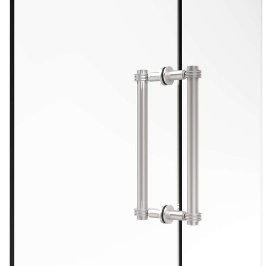 Allied Brass 404D-12BB-SCH 12 in. Contemporary Back to Back Shower Door Pull with Dotted Accent Satin Chrome THK6_H6LIU58