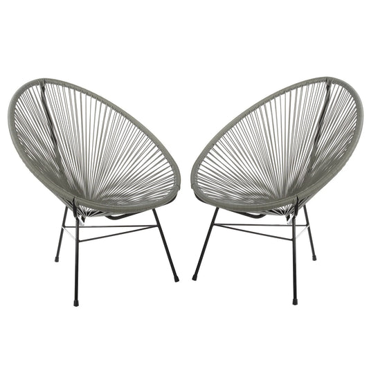 Acapulco Lounge Chair - Grey, Set of 2 IOJ4_X1TET32