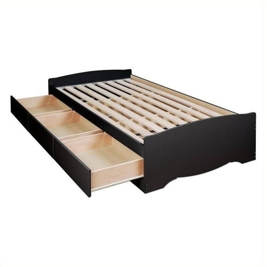 Bowery Hill Twin Platform Storage Bed with Drawers in Black - BH-18952 EZY5_F3QBR82