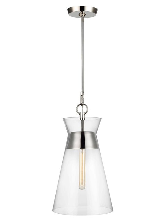 Generation Lighting Atlantic Pendant Polished Nickel 1 Light CP1021PN MTY7_X8TOR53