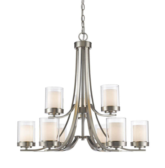 9 Light 31 inch Chandelier in Brushed Nickel 224393 ORE6_I6QAE74