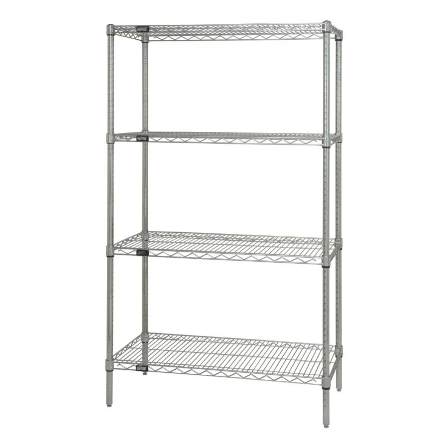 Quantum Chrome Wire Shelving Starter Kit - 60Inch W x 30inch D x 74Inch H, Model WR74-3060C OMO9_J2FSJ93