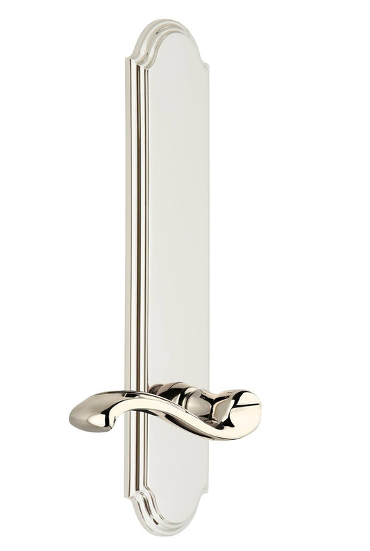 Grandeur Arc Tall Plate Passage Portofino Lever in Polished Nickel SAU3_M3VMM11