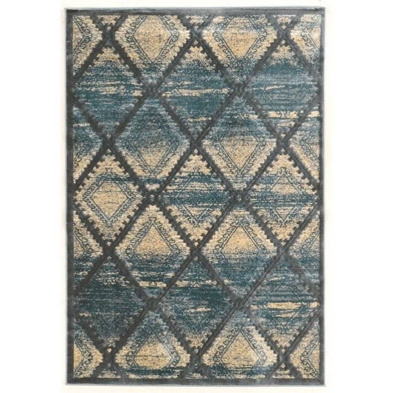 Riverbay Furniture 8 x 11 Rug in Blue and Cream - RF-557772 RIS9_D1GJA30