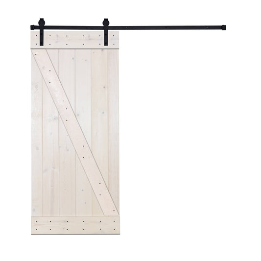 Akicon Paneled Wood Barn Door with Installation Hardware Kit - Z3 Series - 42x22 - Honey WAC0_T0TEH96