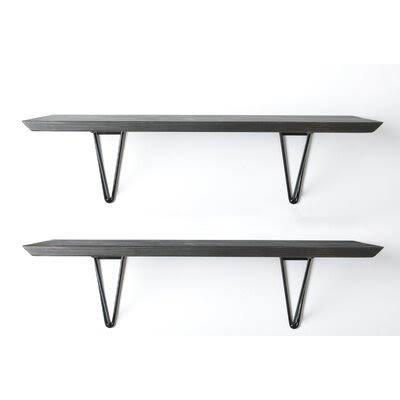 Ramsdell Wall Shelf Union Rustic Finish: Ebony Black, Size: 7.75x22 H x 30x22 W x 7.25x22 D CAR7_O2GSX68