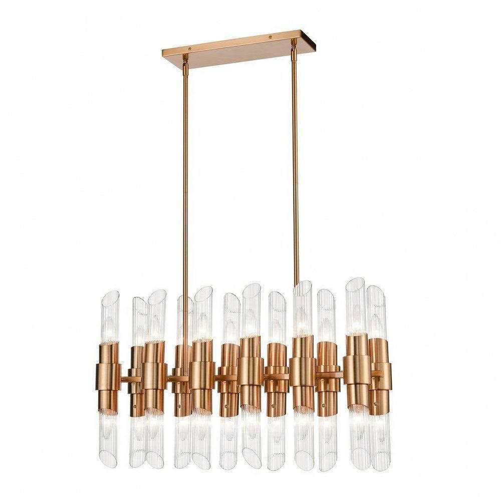 City Link 24 Light Linear Chandelier Burnished Brass Finish FIM0_E5DUA22