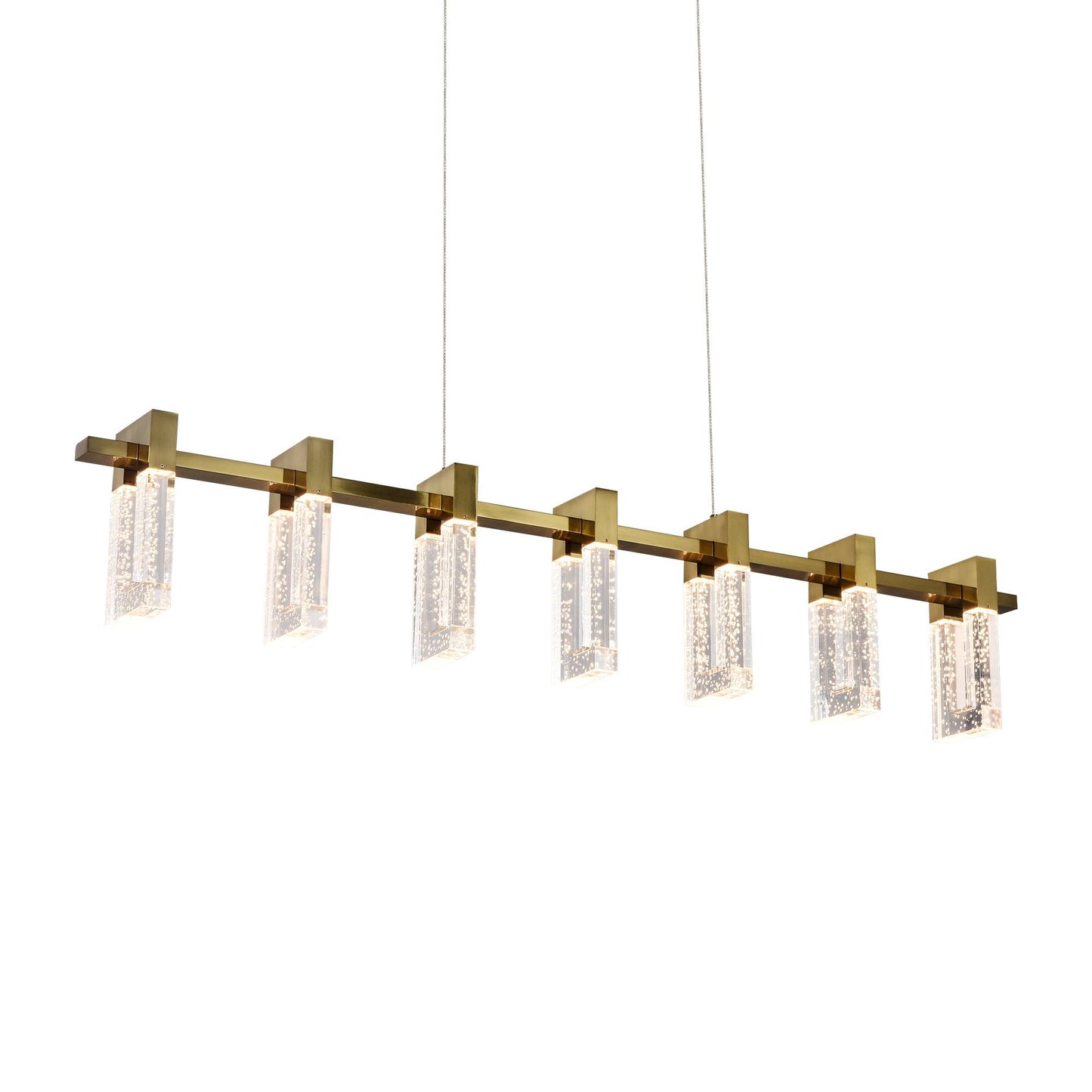 VONN Sorrento 40x22 Integrated LED Aluminum Linear Chandelier in Antique Brass - VAC3137AB GVI7_P8XHB19