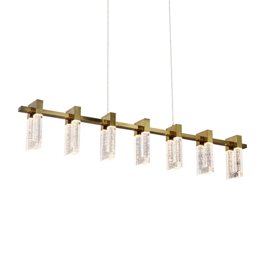 VONN Sorrento 40x22 Integrated LED Aluminum Linear Chandelier in Antique Brass - VAC3137AB GVI7_P8XHB19