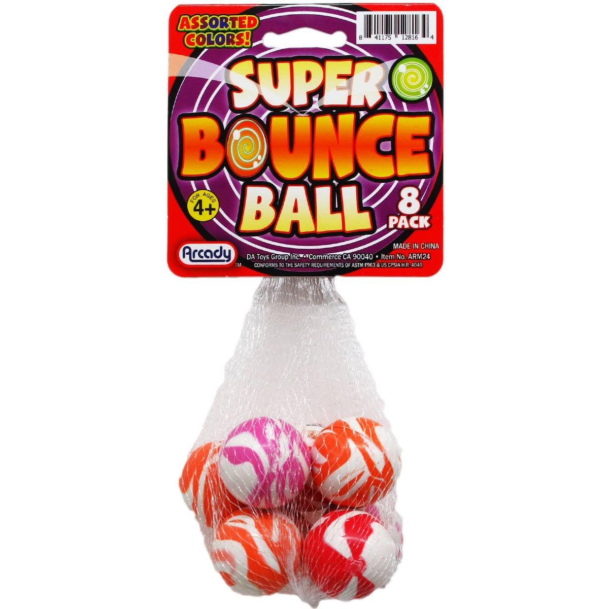 Ddi Super Bounce Balls - 8 Pack - Assorted Colors LXE8_Z0EUU79