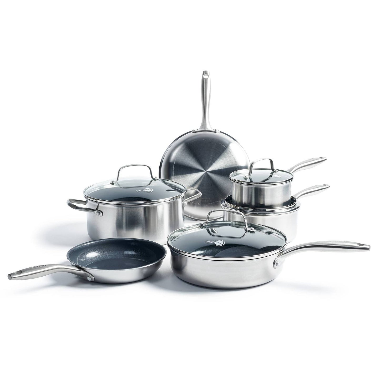 GreenPan Greenwich 10pc Stainless Steel Cookware Set BHR7_K9FYX93