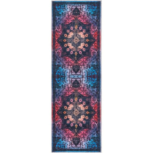 Unique Loom Renaissance Medallion Rug 2& x 6& Runner Multi/Black EVB6_M1ZGC17