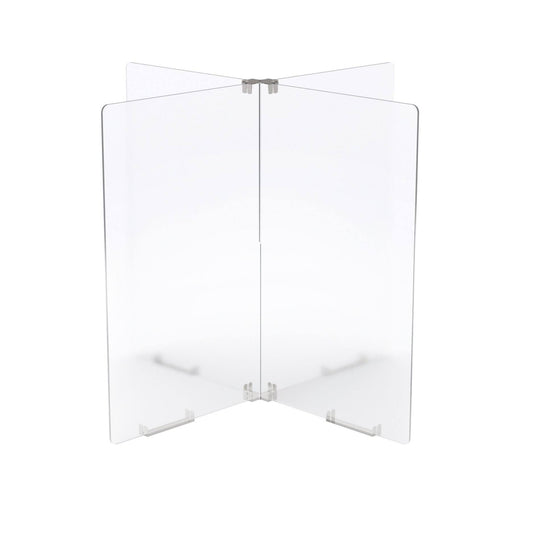 Marvel Four Way Table Divider/Sneeze Guard - 30x22W x 30x22D x 24x22H - Clear IBU5_R4DSZ74