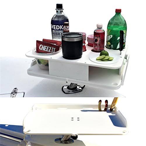 Docktail Boat Bar and Bait Table Combo - Includes Rod Holder Mount DAH9_E0SJY77