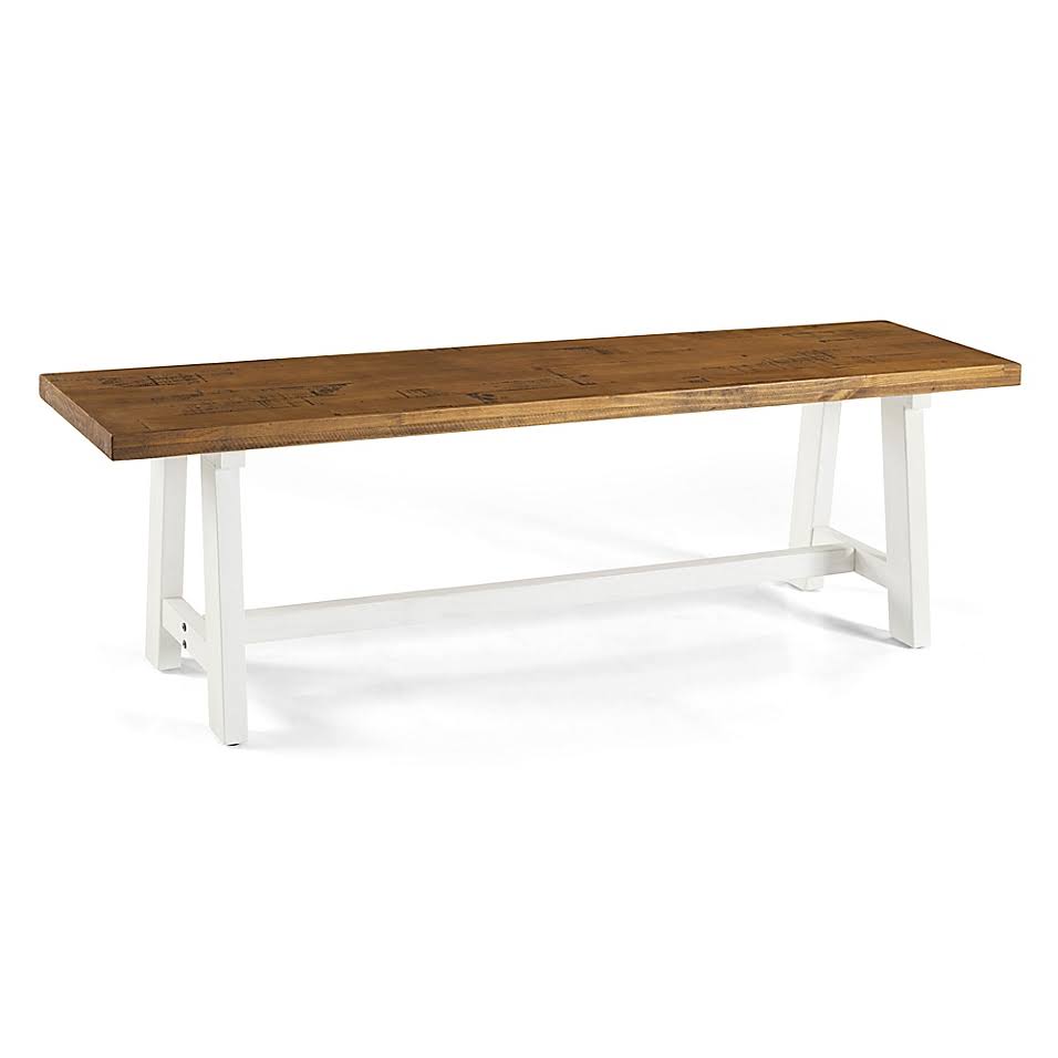 Forest Gate 60x22 Solid Wood Dining Bench in Brown/White White/Brown GKI8_W6MQF61