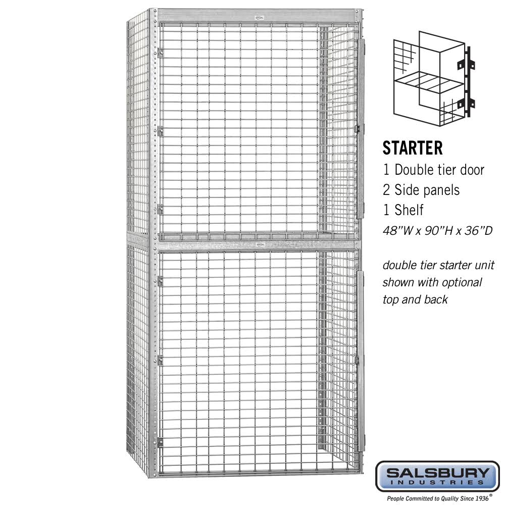 Salsbury Industries Bulk Storage Locker - Double Tier - Starter - 48 Inches Wide - 36 Inches Deep TGB5_Y3HKD15