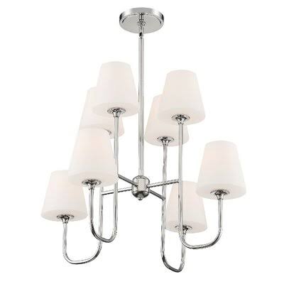 Plimpton 8 - Light Unique Geometric Chandelier Finish: Nickel IIF9_D5ZDS17