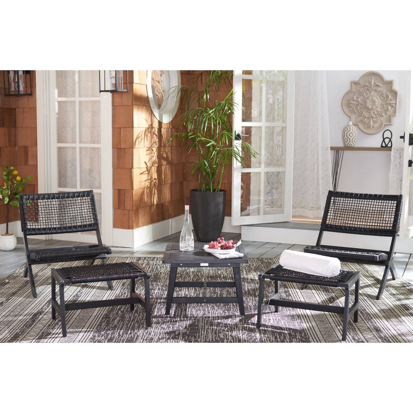 Safavieh Casella Living Set Black / Black BXR4_Z6NCK73