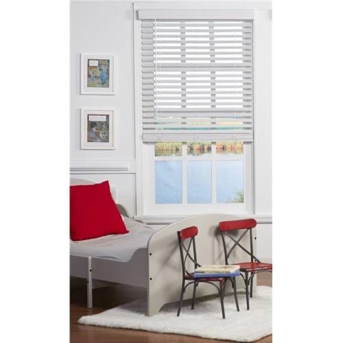 Safe Styles UBJ475X72WT 2 in. Cordless Faux Wood Blind White - 47.5 x 72 in. THT2_Q4YBR44