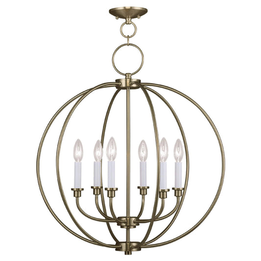 6 Light Antique Brass Chandelier 101352 YXV8_Z7DEL09