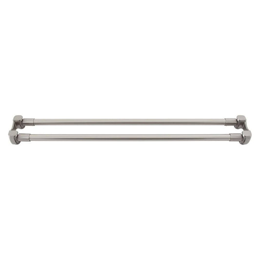 Barclay 7100D-66-BN 66x22 Straight Double Shower Rod - Brushed Nickel TXX3_F0FDW11