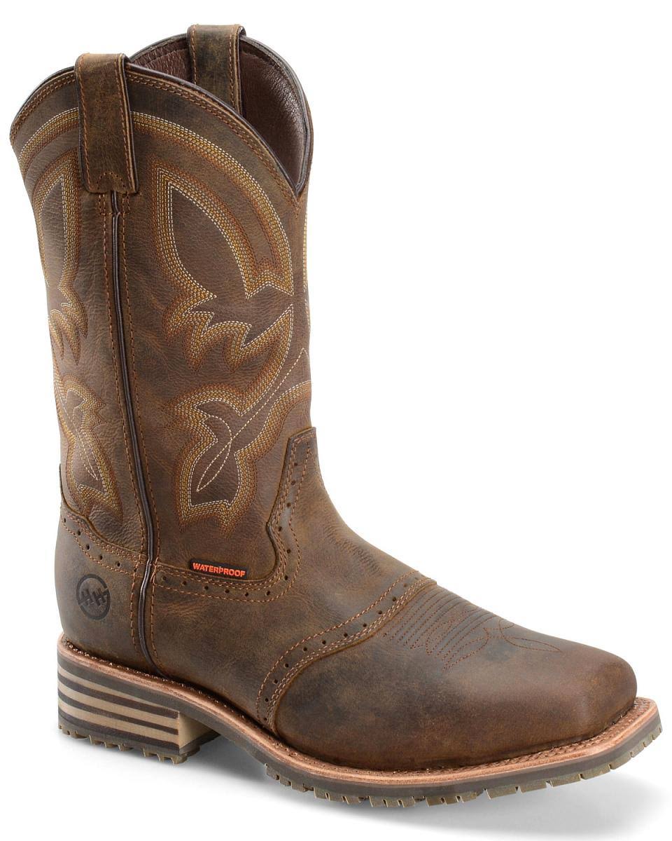 Mens Double H 11x22 Composite Safety Toe Waterproof Western Roper Boot DH5124 ARE9_E4FIC32