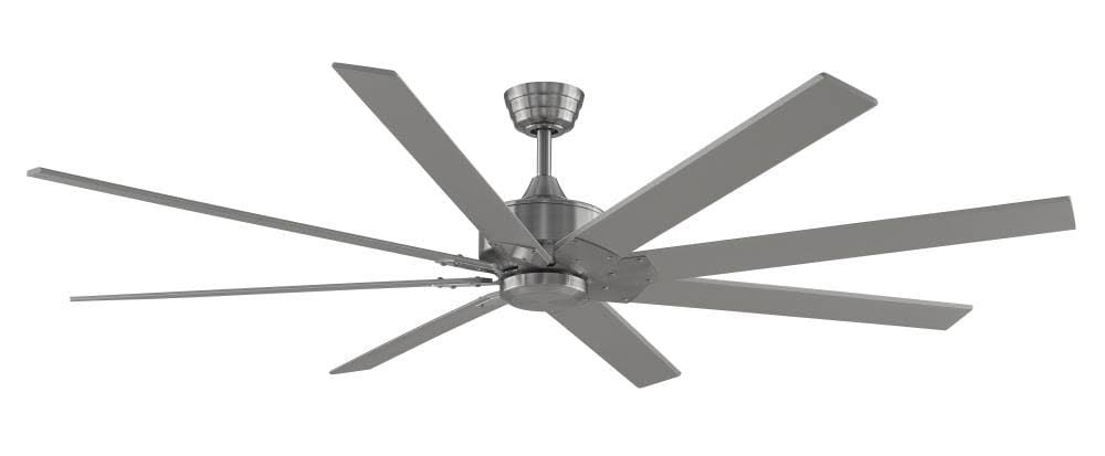 Fanimation Levon Custom 72-in Brushed Nickel Indoor/Outdoor Ceiling Fan and Remote (8-Blade) Fpd7912bbn-72Bn KRI7_T8UTH38