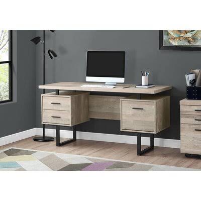 Schumacher Credenza Desk Union Rustic Color: Taupe TSE4_G5XXM50