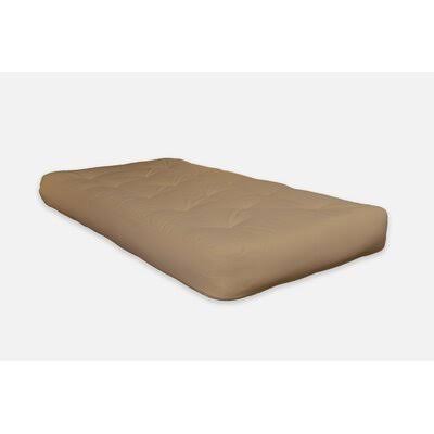 8x22 Fibre Foam and Polyester Fiber Pad Futon Mattress Alwyn Home Size: Queen, Color: Khaki MVK7_C3WPA79