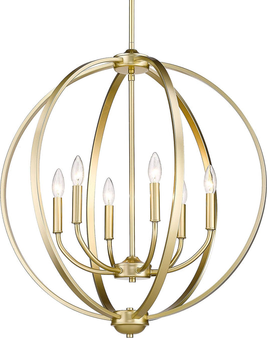 Golden Lighting 3167-6 OG Colson 6 Light Chandelier Olympic Gold XGR8_S3ALH71