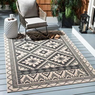 Northpoint Gray Outdoor Area Rug Union Rustic Rug Size: Round 8& YVC6_Y3NYU73