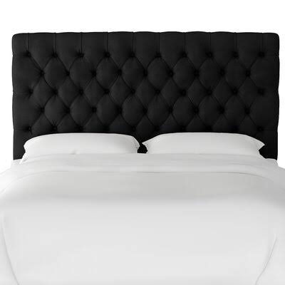 Ayleen Tufted Upholstered Panel Headboard Gold Flamingo Size: Queen, Color: Black SOV9_P7GHU96