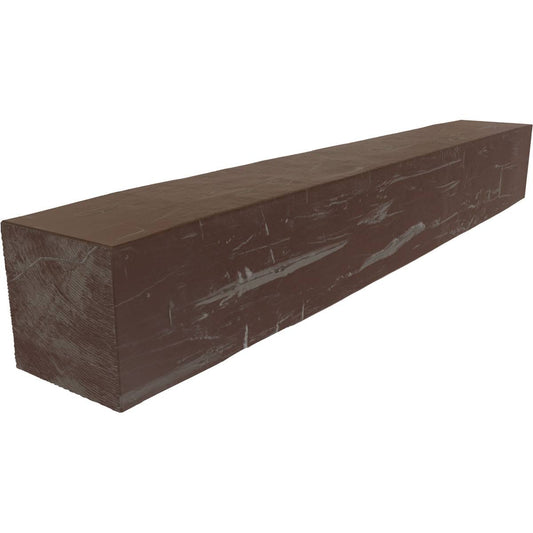 Ekena Millwork MANUHH06X10X60AE 6x22H x 10x22D x 60x22W Hand Hewn Faux Wood Fireplace Mantel, Aged Pecan GVJ1_Y6NQY17