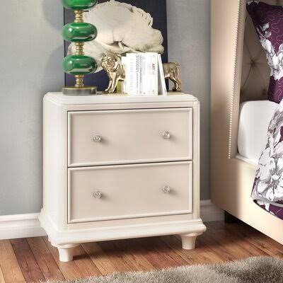 Cynthia 2 Drawer Nightstand Three Posts Baby  Kids THW7_X9FJZ58